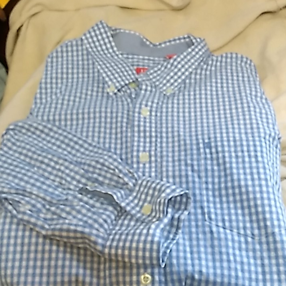 Men's izod 2xl blue button down long sleeve shirt